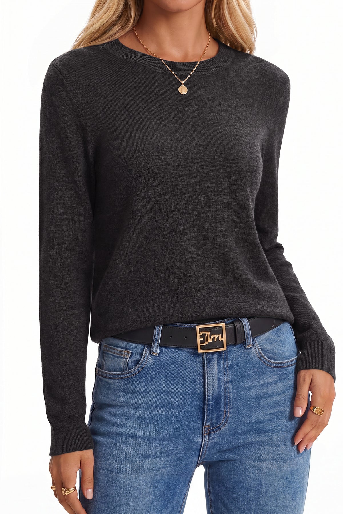 Arach&Cloz Merino Wool Crew-Neck Pullover — product image 19