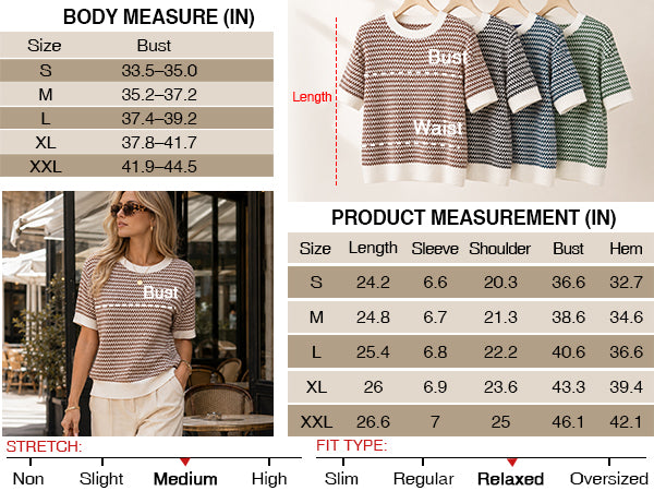 Women's Classic Striped Summer Crewneck Sweater Work Tops 2026 A+ 图文