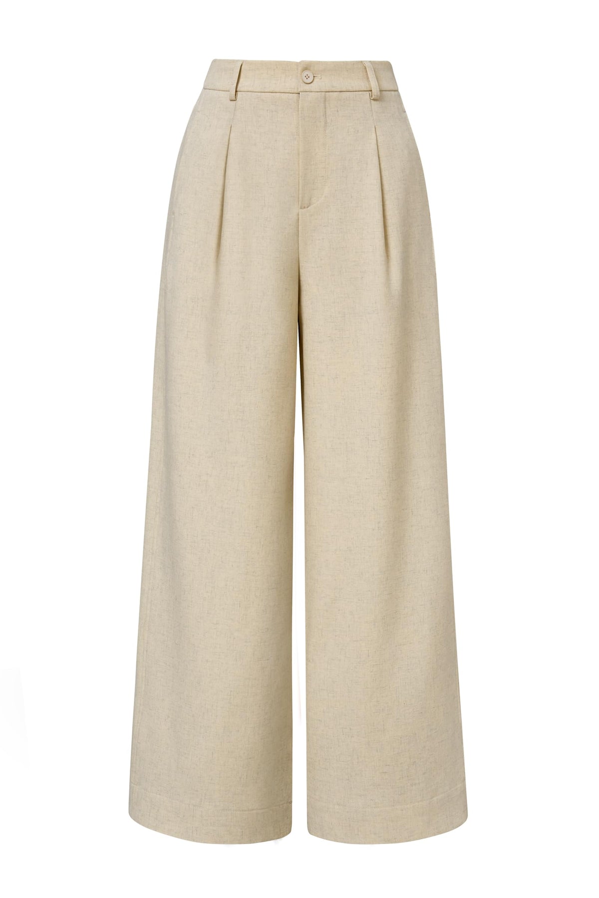 Arach&Cloz Linen-Blend Wide-Leg Trousers — product image 10