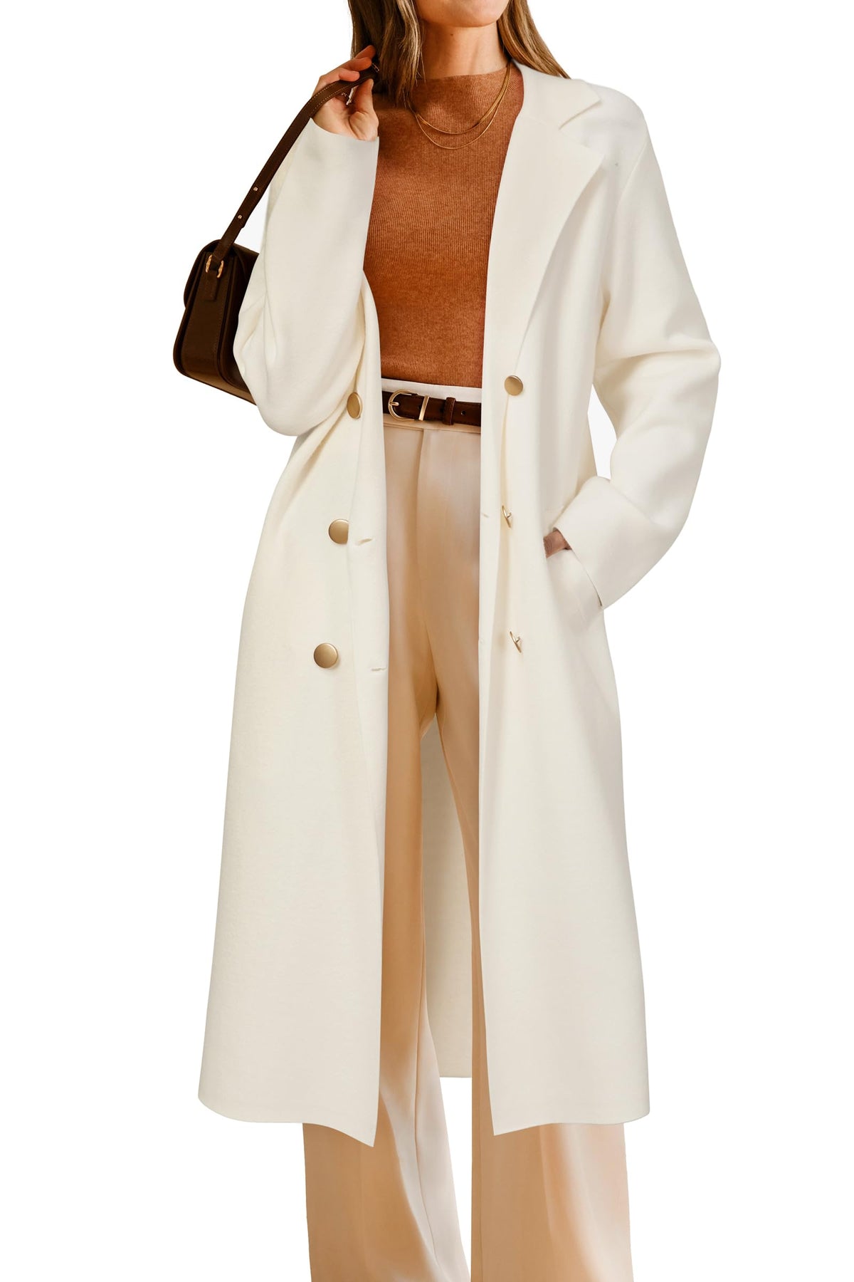 Arach&Cloz Wool-Blend Double-Breasted Cardigan — product image 7