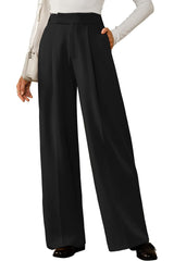 Arach&Cloz Women's Wrinkle-Free Pleated Business Wide Leg Pants Fall 2025