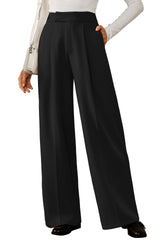 Arach&Cloz Women's Wrinkle-Free Pleated Business Wide Leg Pants Fall 2025