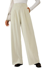 Arach&Cloz Women's Wrinkle-Free Pleated Business Wide Leg Pants Fall 2025
