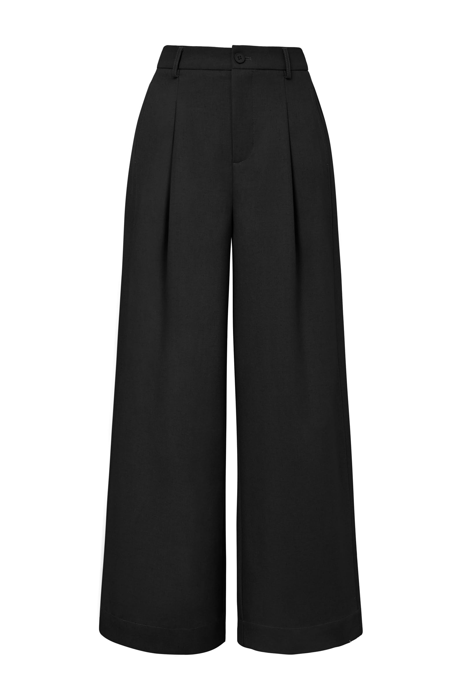 Arach&Cloz Womens Linen Blend Wide Leg All-Season Business Casual Outfits Dress Pants