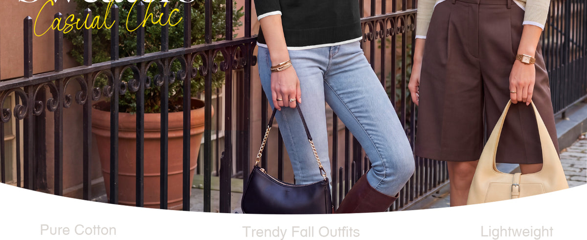 Women's 2026 Fall V Neck Sweaters Pullover Long Sleeve Knit Tops A+ 图文