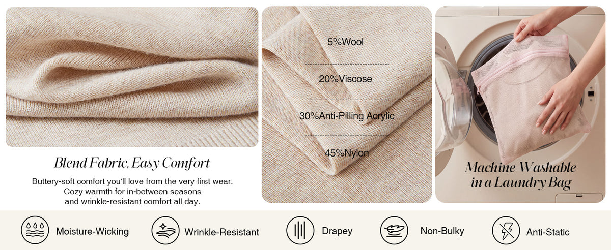 Arach&Cloz Wool-Blend Foldover Turtleneck Pullover A+ 图文