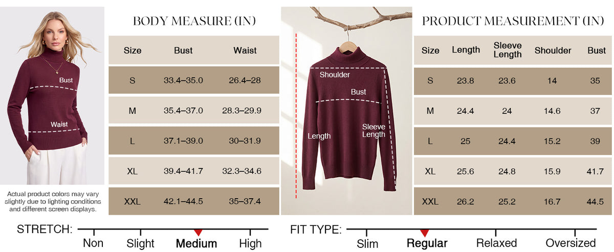 Arach&Cloz Wool-Blend Foldover Turtleneck Pullover A+ 图文