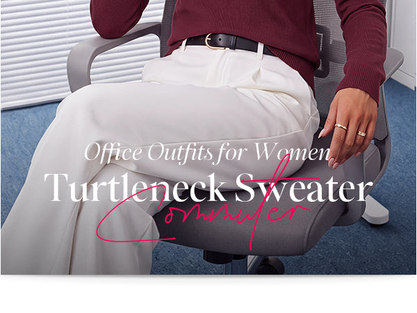 Arach&Cloz Wool-Blend Foldover Turtleneck Pullover A+ 图文