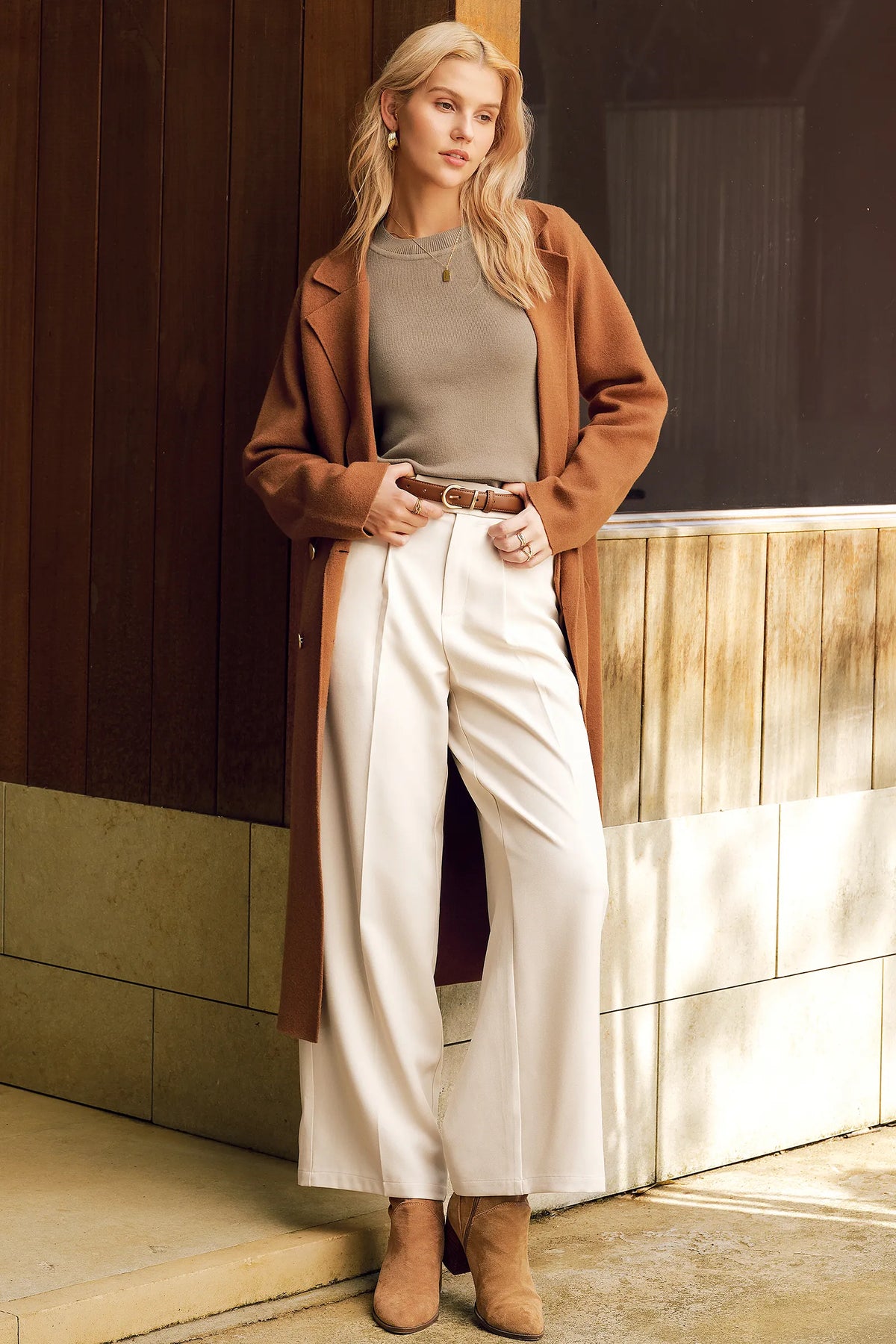 Arach&Cloz Wool-Blend Crew-Neck Pullover — product image 64