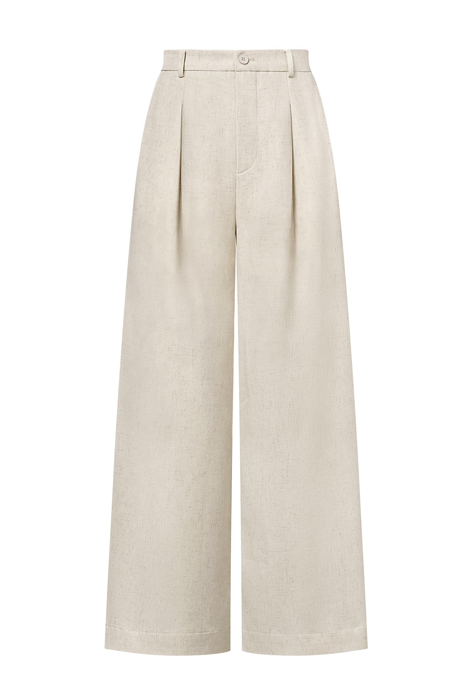 Arach&Cloz Womens Linen Blend Wide Leg All-Season Business Casual Outfits Dress Pants