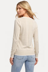 Arach&Cloz Women's 2026 Fall V Neck Sweaters Pullover Long Sleeve Knit Tops