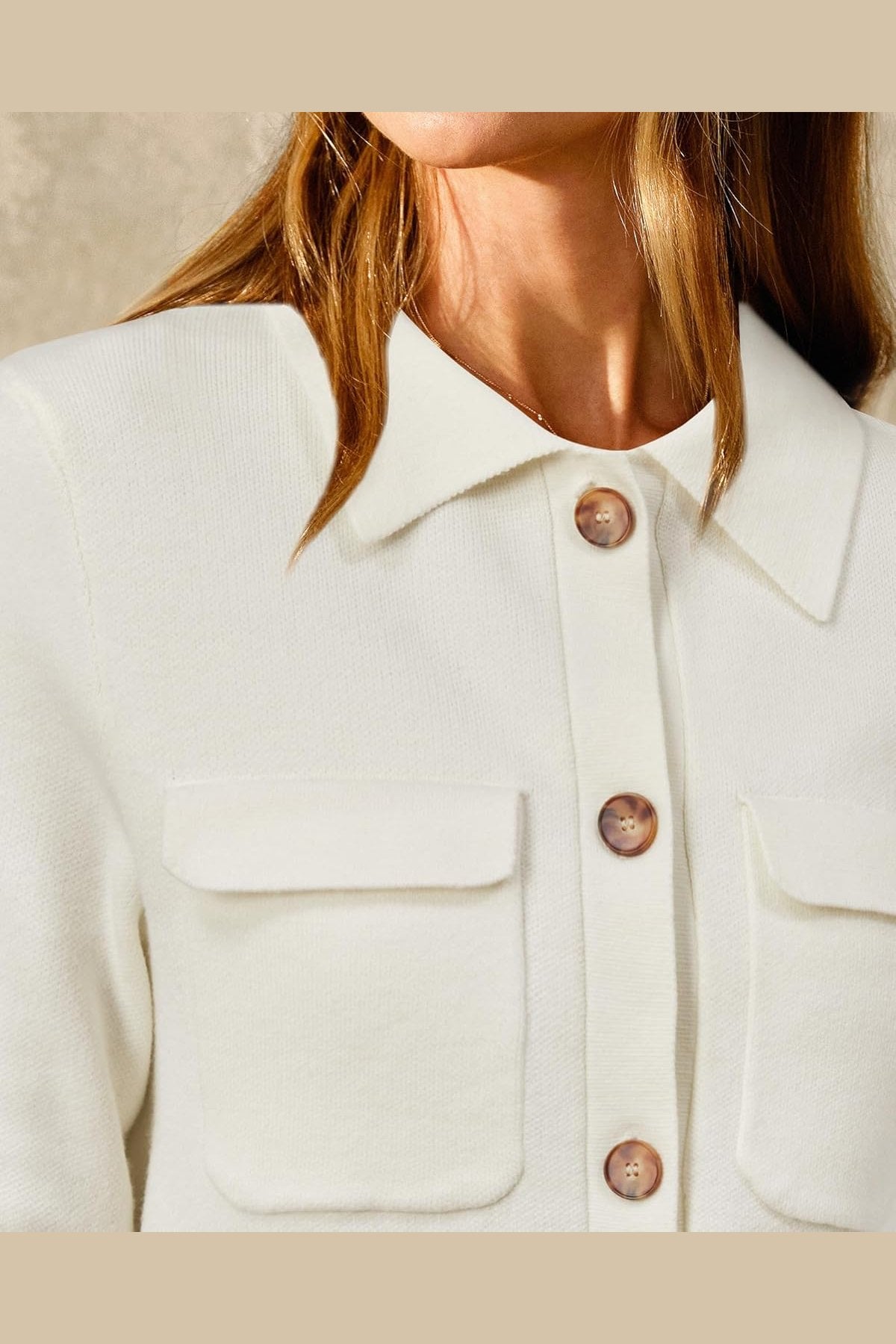 Arach&Cloz Wool-Blend Button-Front Cropped Jacket — product image 6