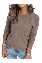 Arach&Cloz Women's Soft Knit Sweater Fall Dressy Casual Pullover Tops