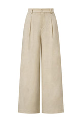 Arach&Cloz Womens Linen Blend Wide Leg All-Season Business Casual Outfits Dress Pants