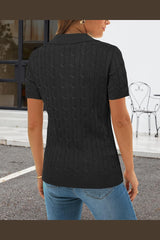 Arach&Cloz Women's Wool Blend Summer Fall Tops Business Casual Polo Shirts 2025