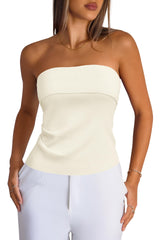 Arach&Cloz Women's Silk Blend Non See Through Non Slip Fall Fashion Tube Top 2025