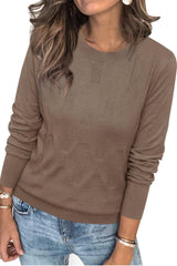 Arach&Cloz Women's Soft Knit Sweater Fall Dressy Casual Pullover Tops