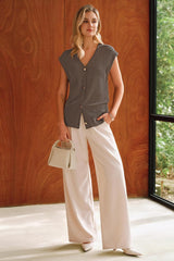 Arach&Cloz Women's Wool Blend V Neck Button Down Summer Business Casual Sweater Vests 2026