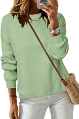 Arach&Cloz Women's 100% Cotton Crew Neck Fall Casual Relaxed Fit Sweater Tops 2025