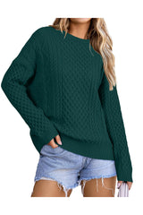 Arach&Cloz Women's Wool Blend Cable Knit Fall Winter Chunky Oversized Sweaters 2025