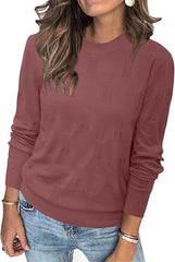 Arach&Cloz Women's Soft Knit Sweater Fall Dressy Casual Pullover Tops