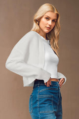 Arach&Cloz Women's Wool Blend Cardigan Winter Cropped Bolero Shrug Sweaters 2025