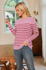 Arach&Cloz Women's Wool Blend Classic Crew Neck Casual Fall Sweaters