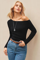 Arach&Cloz Women's Wool Blend Off The Shoulder Ruched Slim Fit Fall Sweaters 2025