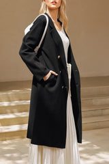 Arach&Cloz Women's Wool Blend Double Breasted Winter Outfits Long Cardigan Sweater Coat 2025