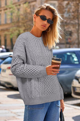 Arach&Cloz Women's Wool Blend Cable Knit Fall Winter Chunky Oversized Sweaters 2025