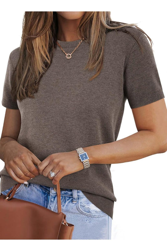 Arach&Cloz Women's Wool Blend Business Casual Essential Fall Layering Pullover Sweaters