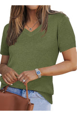 Arach&Cloz Women's Wool Blend Summer Fall Tops Lightweight Business Casual Blouses