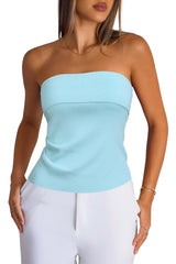 Arach&Cloz Women's Silk Blend Non See Through Non Slip Fall Fashion Tube Top 2025