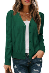 Arach&Cloz Women's Soft Cropped Cardigan Casual Lightweight Shrug Sweater Tops