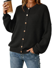 Arach&Cloz Women's Wool Blend Oversized Cardigan Sweaters Button Down Casual Winter Clothing