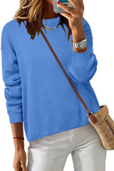 Arach&Cloz Women's 100% Cotton Crew Neck Fall Casual Relaxed Fit Sweater Tops 2025