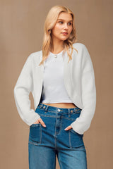 Arach&Cloz Women's Wool Blend Cardigan Winter Cropped Bolero Shrug Sweaters 2025