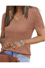 Arach&Cloz Women's Wool Blend Summer Fall Tops Lightweight Business Casual Blouses