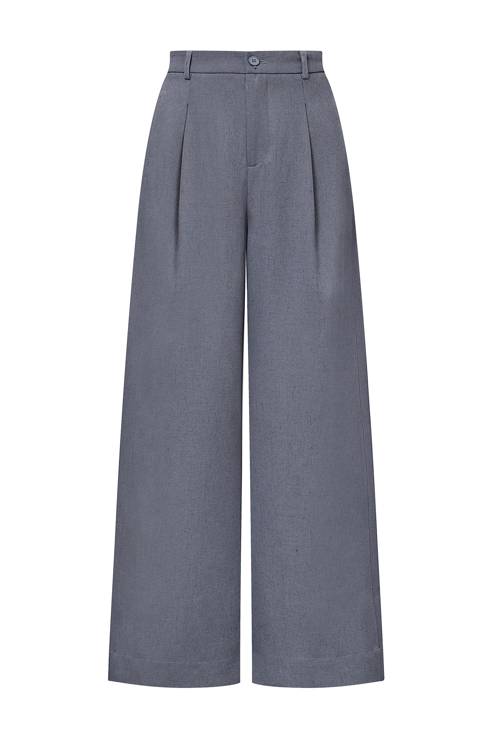 Arach&Cloz Womens Linen Blend Wide Leg All-Season Business Casual Outfits Dress Pants