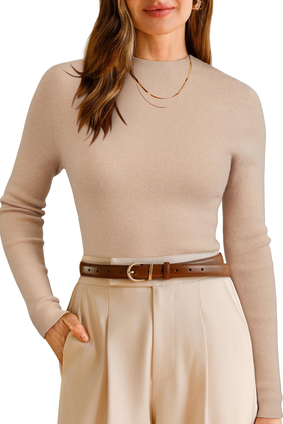 Arach&Cloz Wool-Blend Workday Knit Top — product image 13