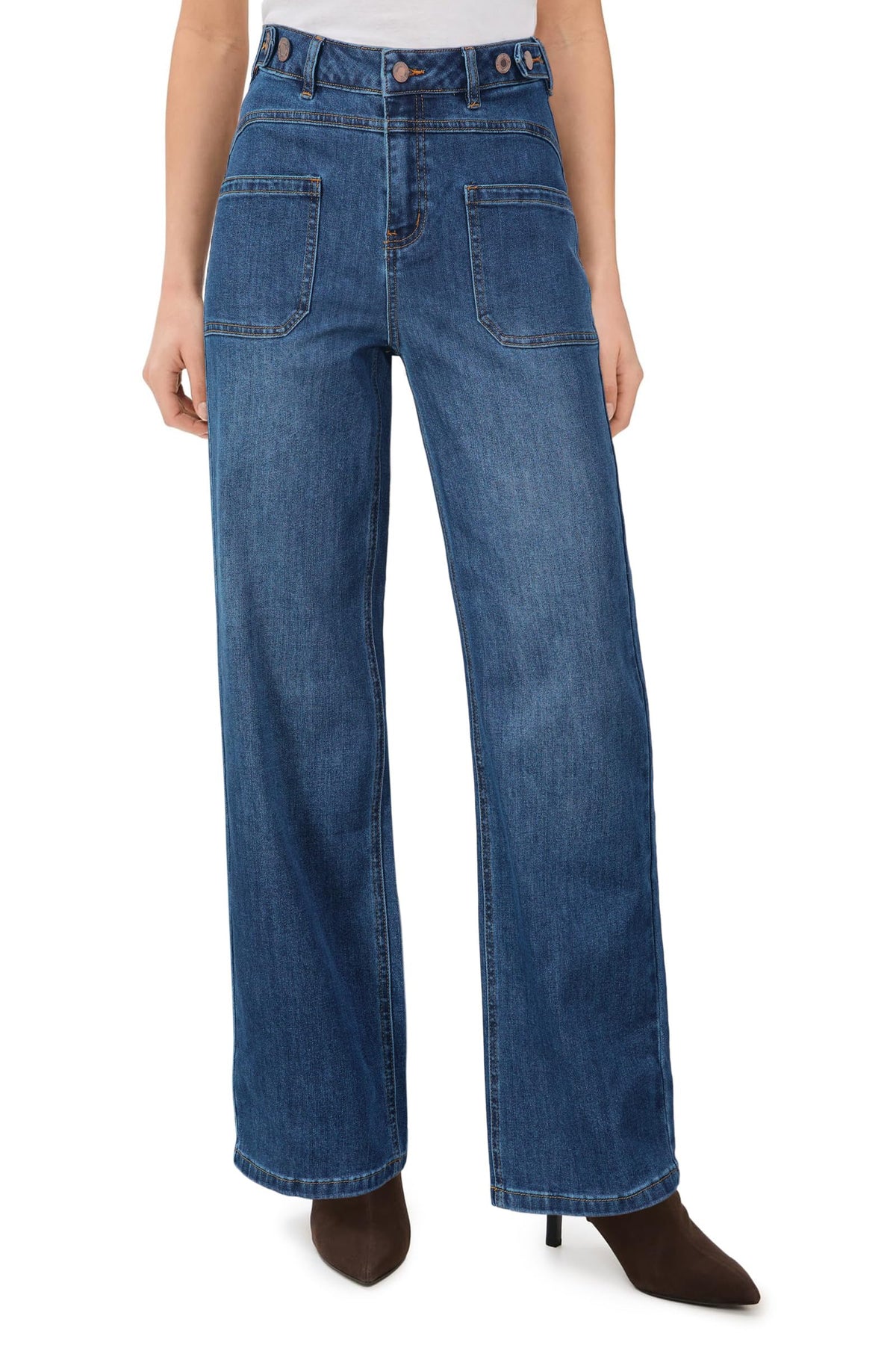 Arach&Cloz High-Waist Wide-Leg Adjustable-Waist Trousers — product image 10