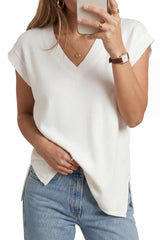 Arach&Cloz Women's Wool Blend Relaxed Sleevelesss Fall Casual Sweater Vest