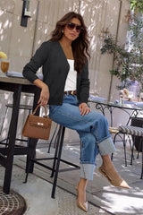 Arach&Cloz Women's Soft Cropped Cardigan Casual Lightweight Shrug Sweater Tops