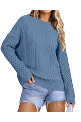 Arach&Cloz Women's Wool Blend Cable Knit Fall Winter Chunky Oversized Sweaters 2025