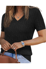 Arach&Cloz Women's Wool Blend Summer Fall Tops Lightweight Business Casual Blouses