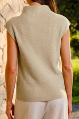 Arach&Cloz Women's Wool Blend Mock Neck Business Casual Sweater Vest 2025 Fall