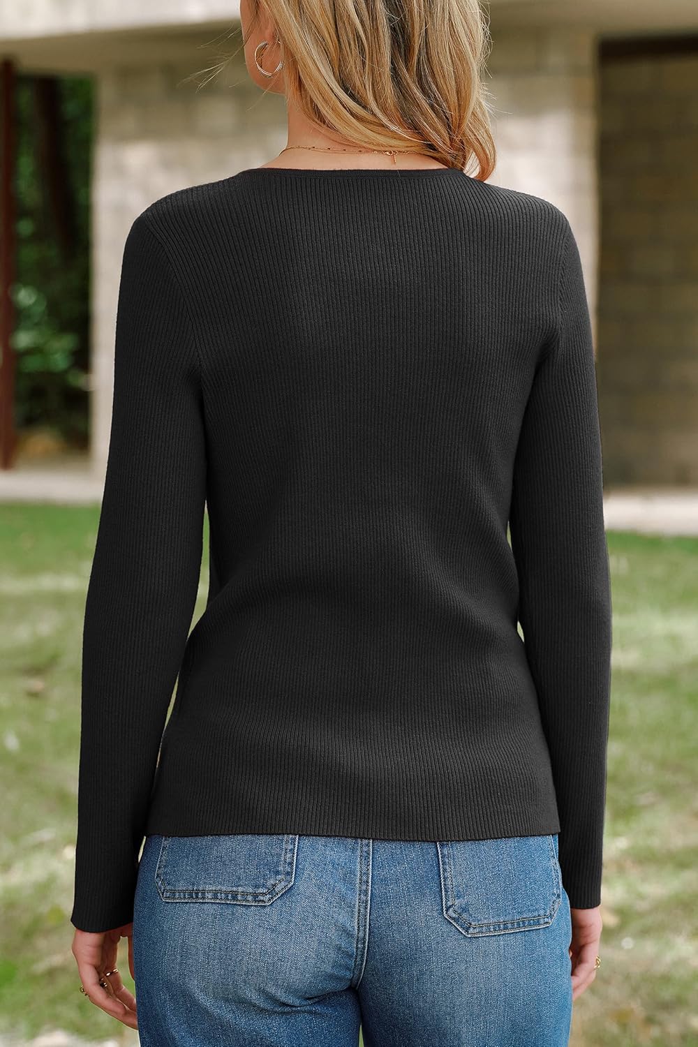 Arach&Cloz Wool-Blend Button-Front Cardigan — product image 4