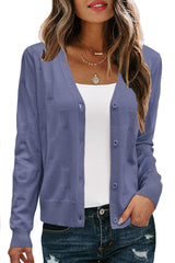 Arach&Cloz Women's Soft Cropped Cardigan Casual Lightweight Shrug Sweater Tops