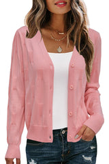 Arach&Cloz Women's Soft Cropped Cardigan Casual Lightweight Shrug Sweater Tops