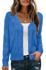 Arach&Cloz Women's Soft Cropped Cardigan Casual Lightweight Shrug Sweater Tops